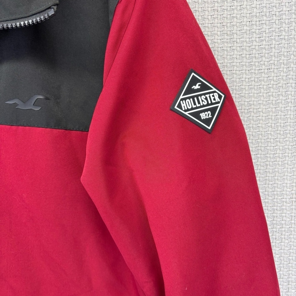 Hollister Men’s Med All Weather Collection Red/Black Rain Coat Jacket Outdoor - Picture 6 of 13